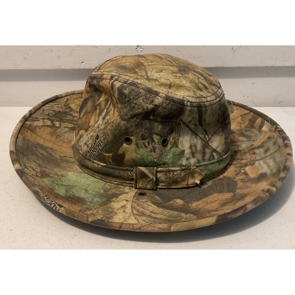 Vintage Advantage Timber Camo Safari Boonie Hat Mens Medium Hunting Fishing - Picture 2 of 4